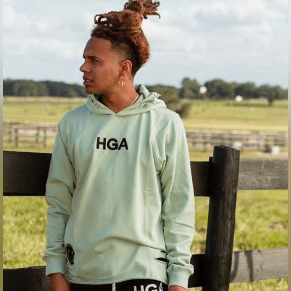 HGA Smile Mint Hoodie Size L